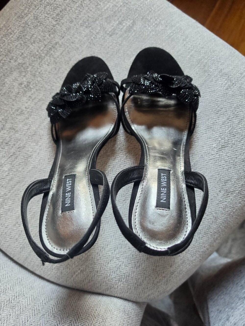 Nine West Idriv Slingback Heeled Sandals Black - Picture 4 of 8